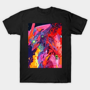 Discover Apocalyptic Anime Art and Surreal Manga Designs - Futuristic Illustrations Inspired by Neon Genesis Evangelion T-Shirt